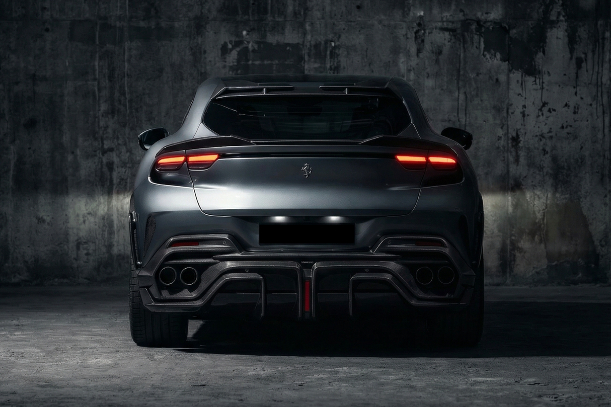 2023-UP Ferrari Purosangue F175 Partial Carbon Fiber Rear Bumper DarwinPRO iMP Design