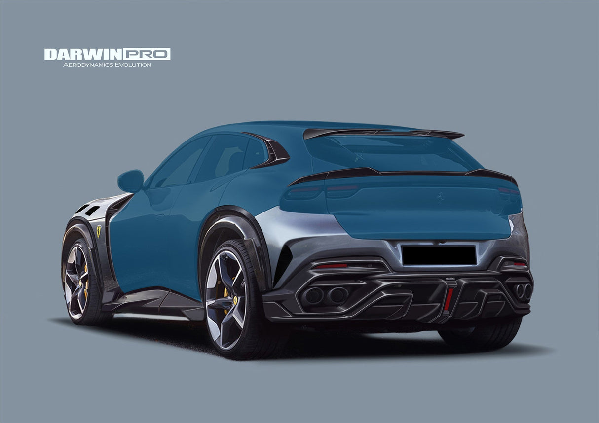 2023-UP Ferrari Purosangue F175 Carbon Fiber Quarter Window Scoops DarwinPRO iMP Design