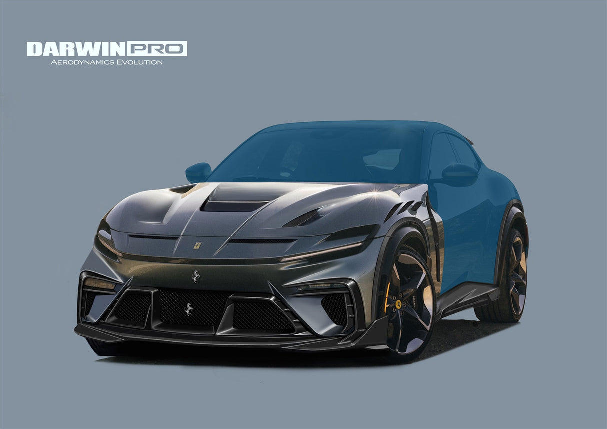 2023-UP Ferrari Purosangue F175  Carbon Fiber Side Skirts DarwinPRO iMP Design
