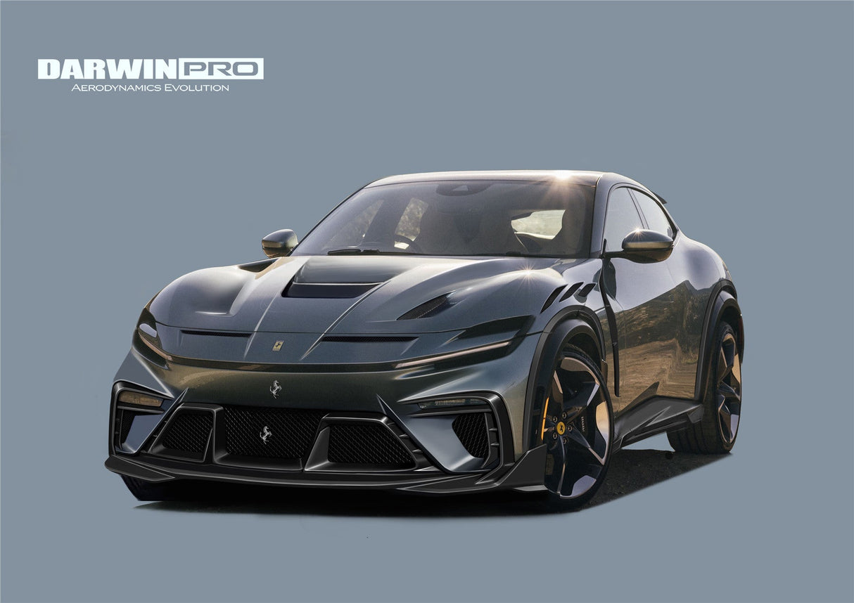 2023-UP Ferrari Purosangue F175  Carbon Fiber Side Skirts DarwinPRO iMP Design
