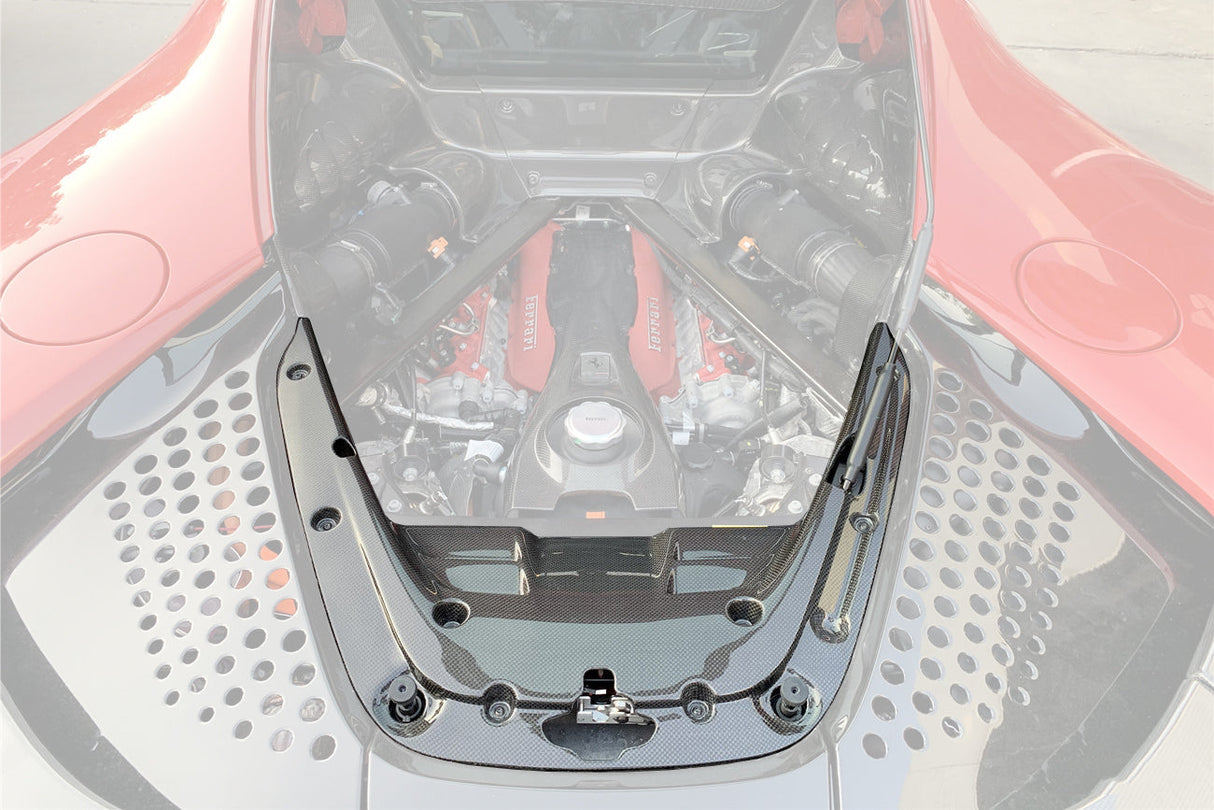 2020-UP Ferrari SF90 Stradale OE Style Autoclave Carbon Fiber Engine Bay Interior (1 Piece)