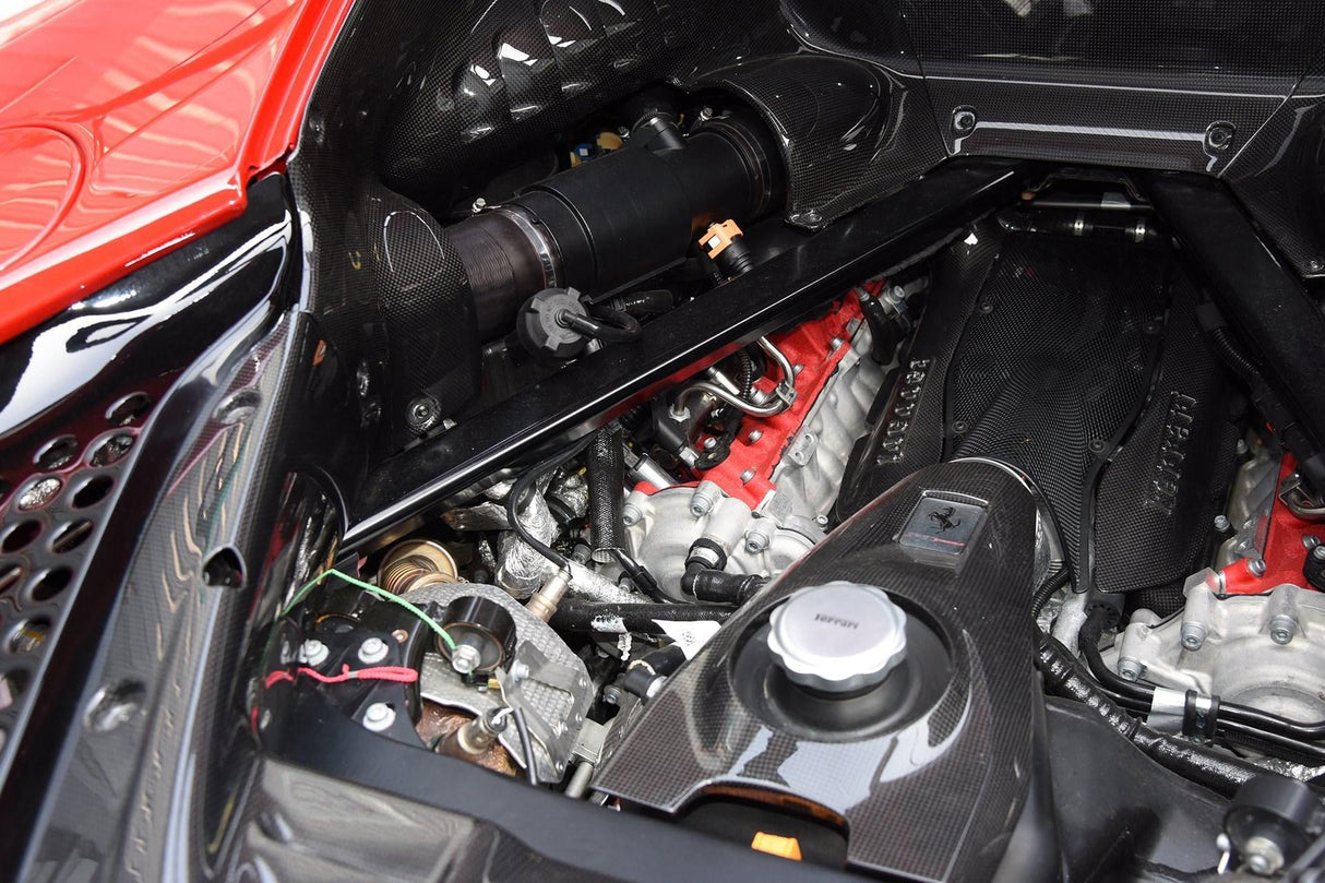 2020-UP Ferrari SF90 Stradale OE Style Autoclave Carbon Fiber Coolant Tank Cover Replacement