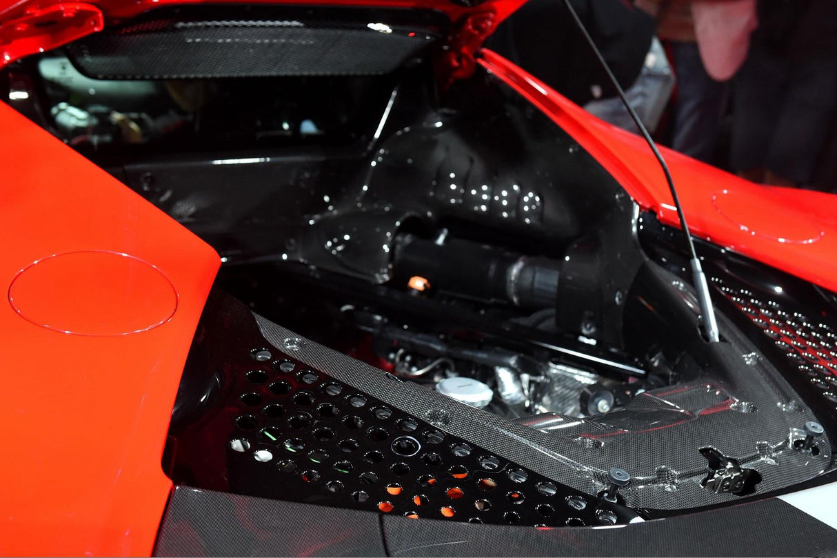 2020-UP Ferrari SF90 Stradale OE Style Autoclave Carbon Fiber Coolant Tank Cover Replacement