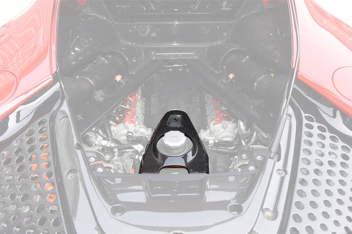 2020-UP Ferrari SF90 Stradale OE Style Autoclave Carbon Fiber Coolant Tank Cover Replacement