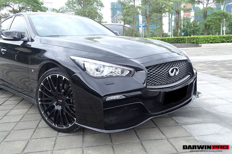 Darwinpro 2014-2022 Infiniti Q50 Sedan EAU ROUGE Style Front Bumper