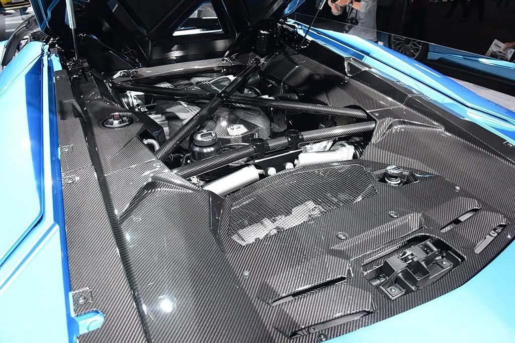 2011-2016 Lamborghini Aventador LP700 Coupe Carbon Fiber Engine bay trim cover Front Repalcement