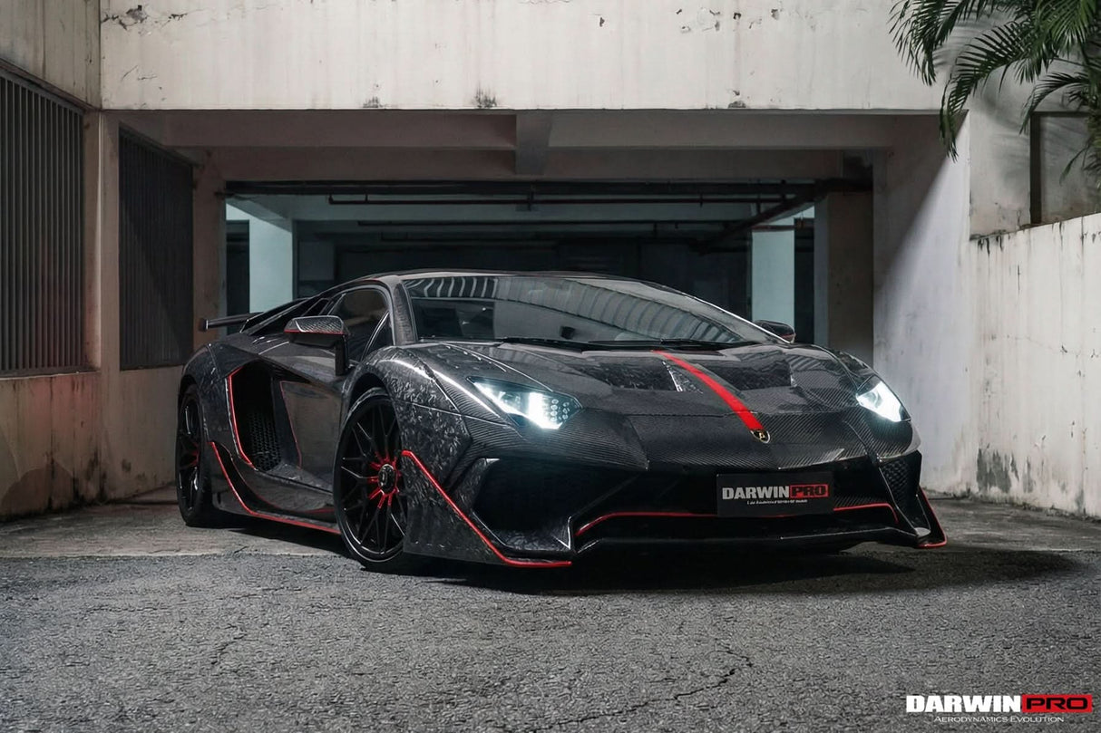 DarwinPRO 2011-2016 Lamborghini Aventador LP700 Roadster SV-BKSSII Style Carbon Fiber Aero Full Wide Body Kit