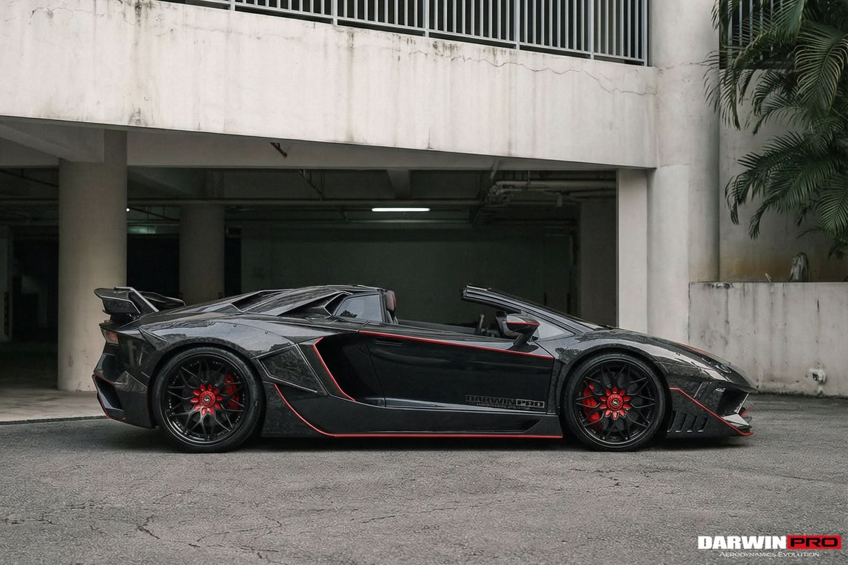DarwinPRO 2011-2016 Lamborghini Aventador LP700 Roadster SV-BKSSII Style Carbon Fiber Aero Full Wide Body Kit