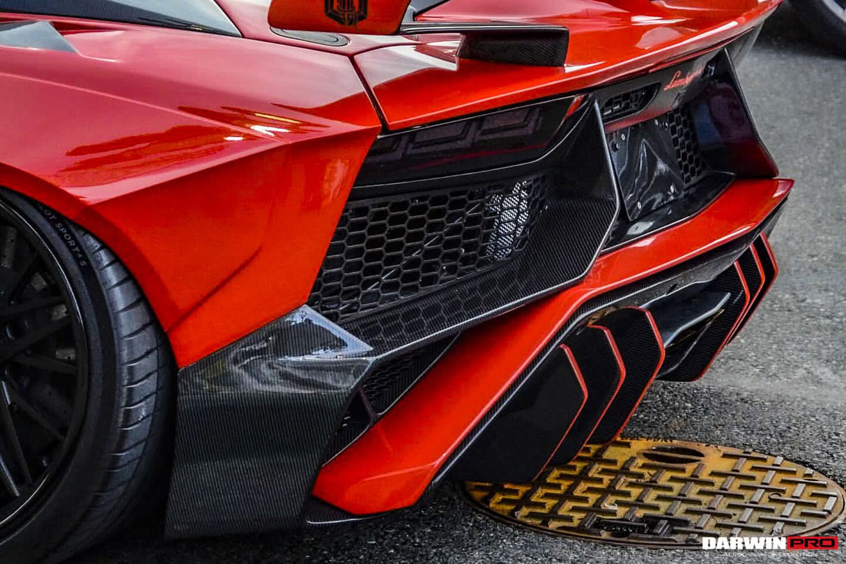 DarwinPRO 2011-2016 Lamborghini Aventador LP700 Roadster SV-BKSSII Style Carbon Fiber Aero Full Wide Body Kit