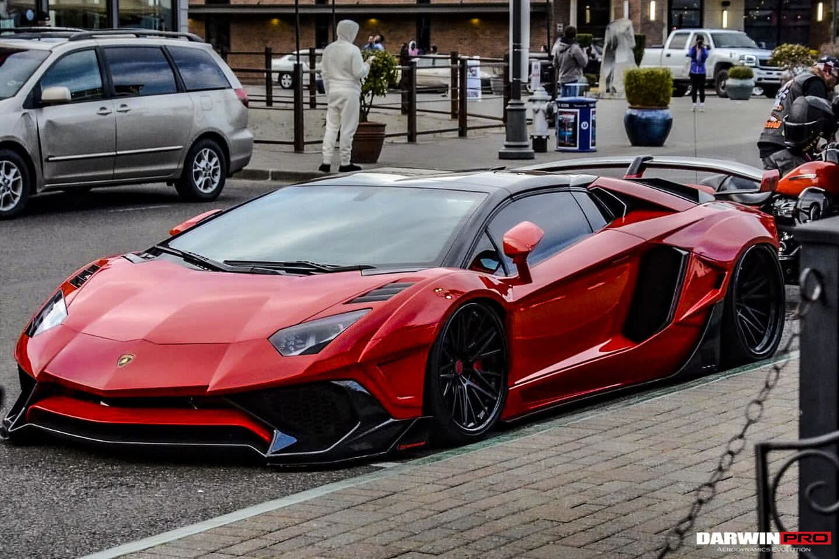 DarwinPRO 2011-2016 Lamborghini Aventador LP700 Roadster SV-BKSSII Style Carbon Fiber Aero Full Wide Body Kit