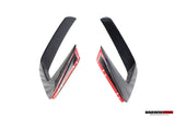 2016-2019 Lamborghini Huracan LP580 Carbon Fiber Front Bumper Canards DarwinPRO (BKSS)