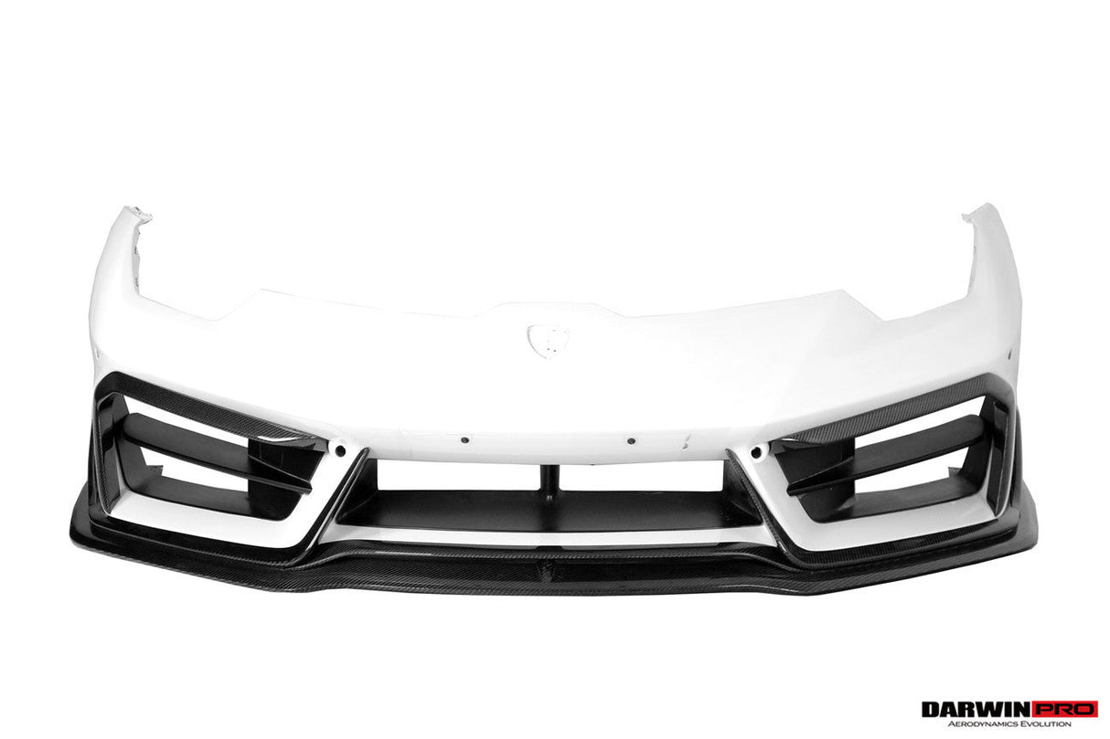 2016-2019 Lamborghini Huracan LP580 Carbon Fiber Front Lip Splitter DarwinPRO (BKSS)