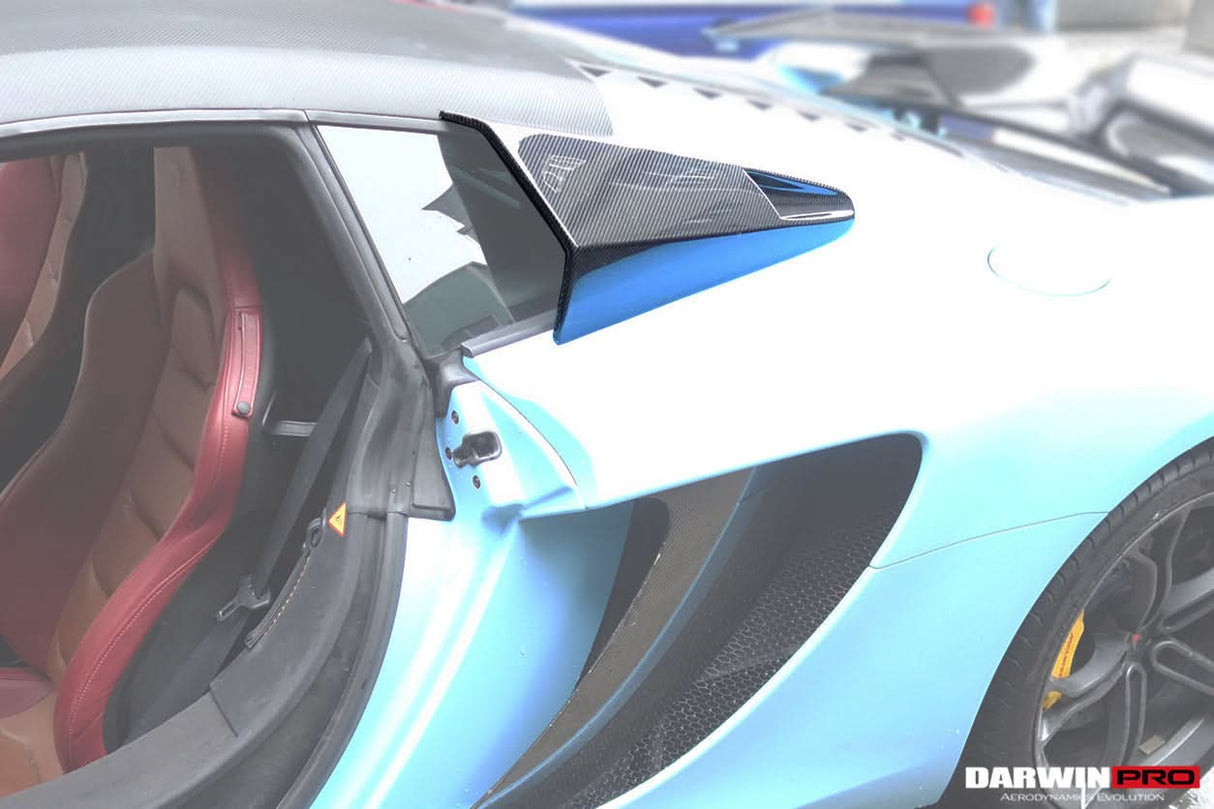 2011-2017 McLaren 650s & 12C BKSS Style Carbon Fiber Quarter Window Scoops