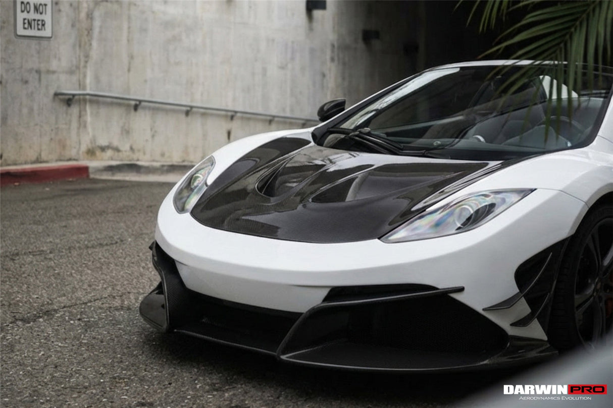 2011-2014 McLaren MP4 12C Partial Carbon Fiber Front Bumper With Lip - DarwinPRO Rebel Performance Design