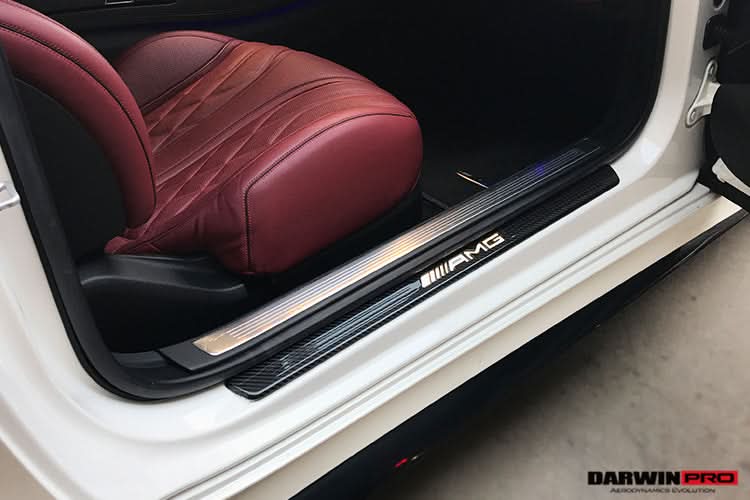 2014-2021 Mercedes Benz C217 S63 S65 AMG Coupe Autoclave Carbon Fiber Door Sills Steps Cover
