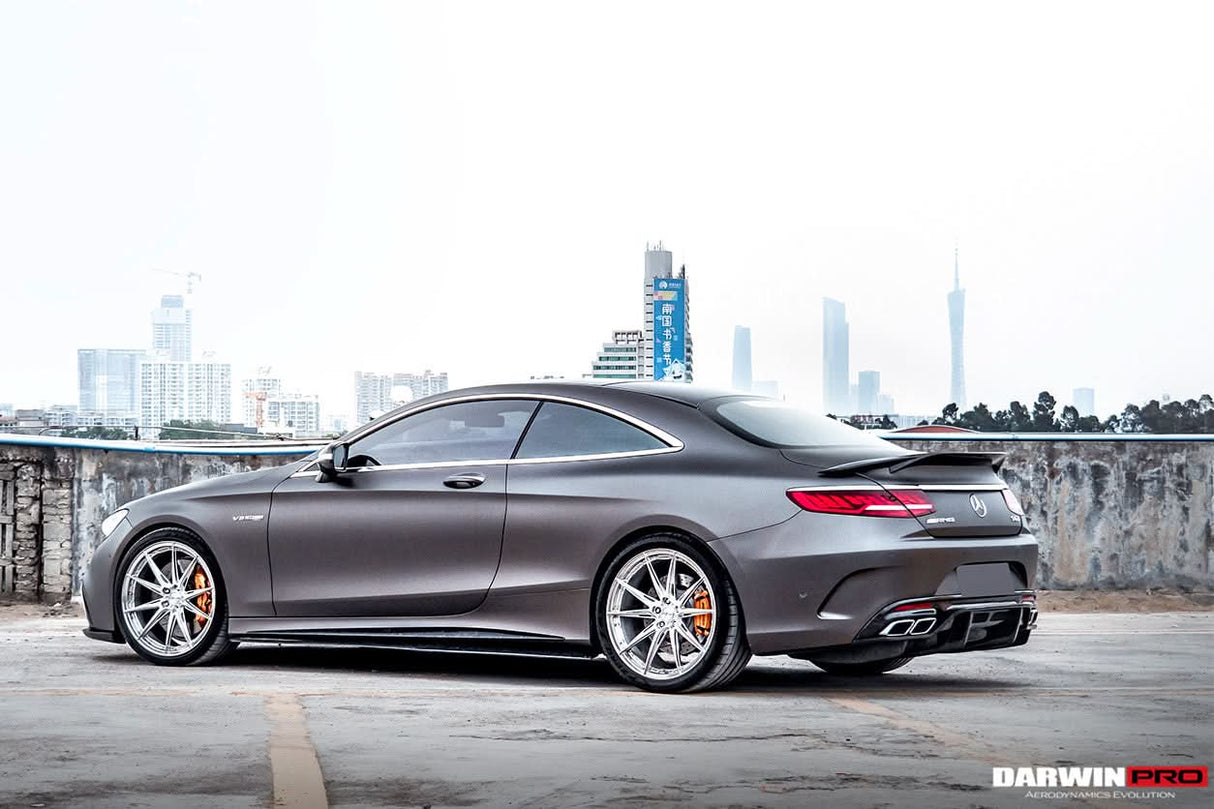 2014-2021 Mercedes Benz C217 S63 S65 AMG Coupe BKSS Style Carbon Fiber Side Skirts