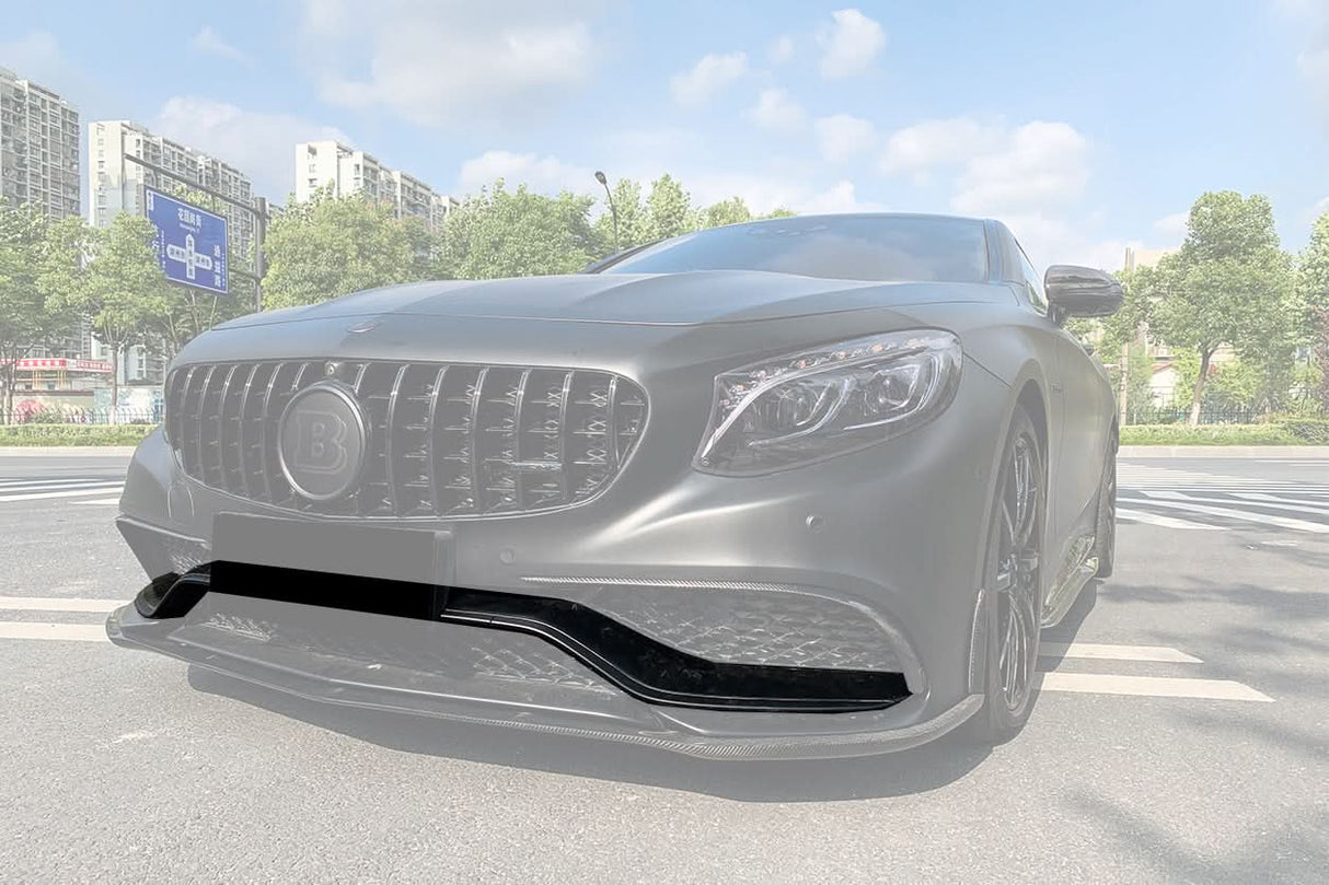 2014-2017 Mercedes Benz C217 S63 S65 AMG Coupe Carbon Fiber Front Bumper Center Trim