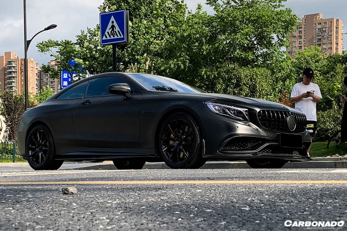 2014-2021 Mercedes Benz C217 S63 S65 AMG Coupe BKSS Style Carbon Fiber Side Skirts