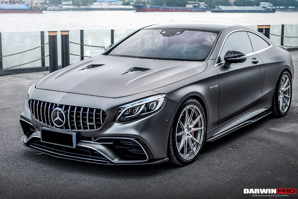 2014-2021 Mercedes Benz C217 S63 S65 AMG Coupe BKSS Style Carbon Fiber Side Skirts
