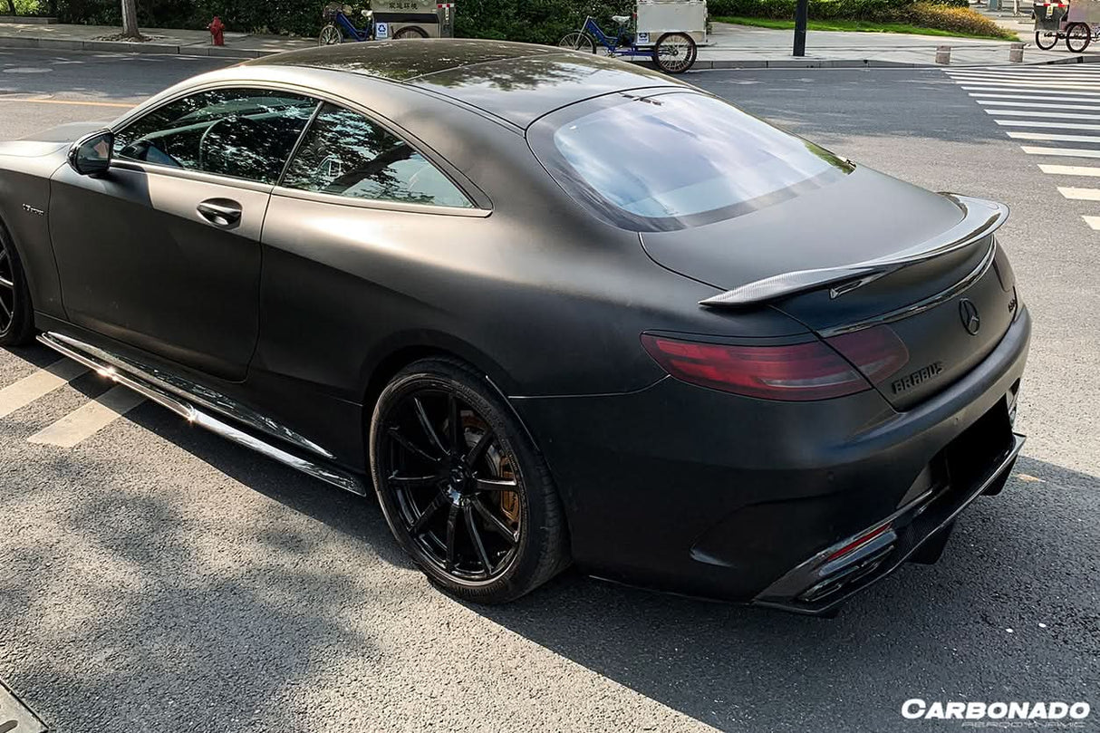 2014-2021 Mercedes Benz C217 S63 S65 AMG Coupe BKSS Style Carbon Fiber Side Skirts
