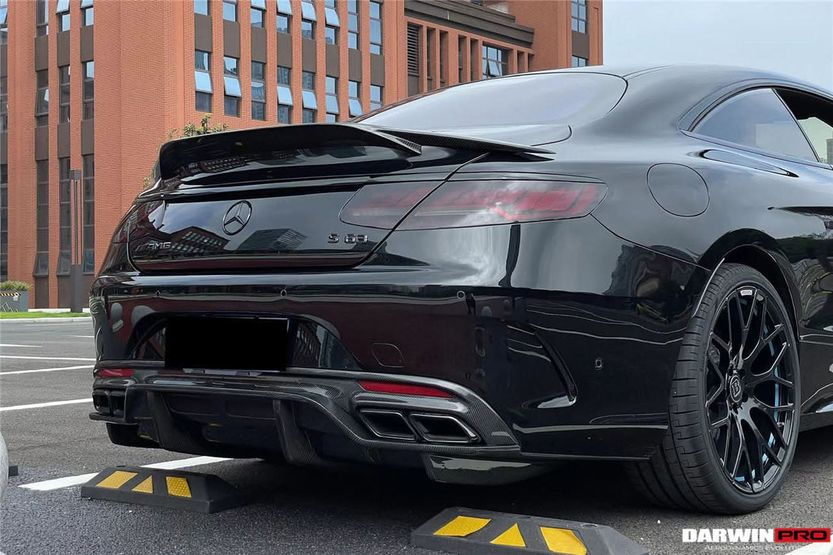 2014-2021 Mercedes Benz C217 S63 & S65 AMG Coupe BKSS Style Carbon Fiber Rear Diffuser