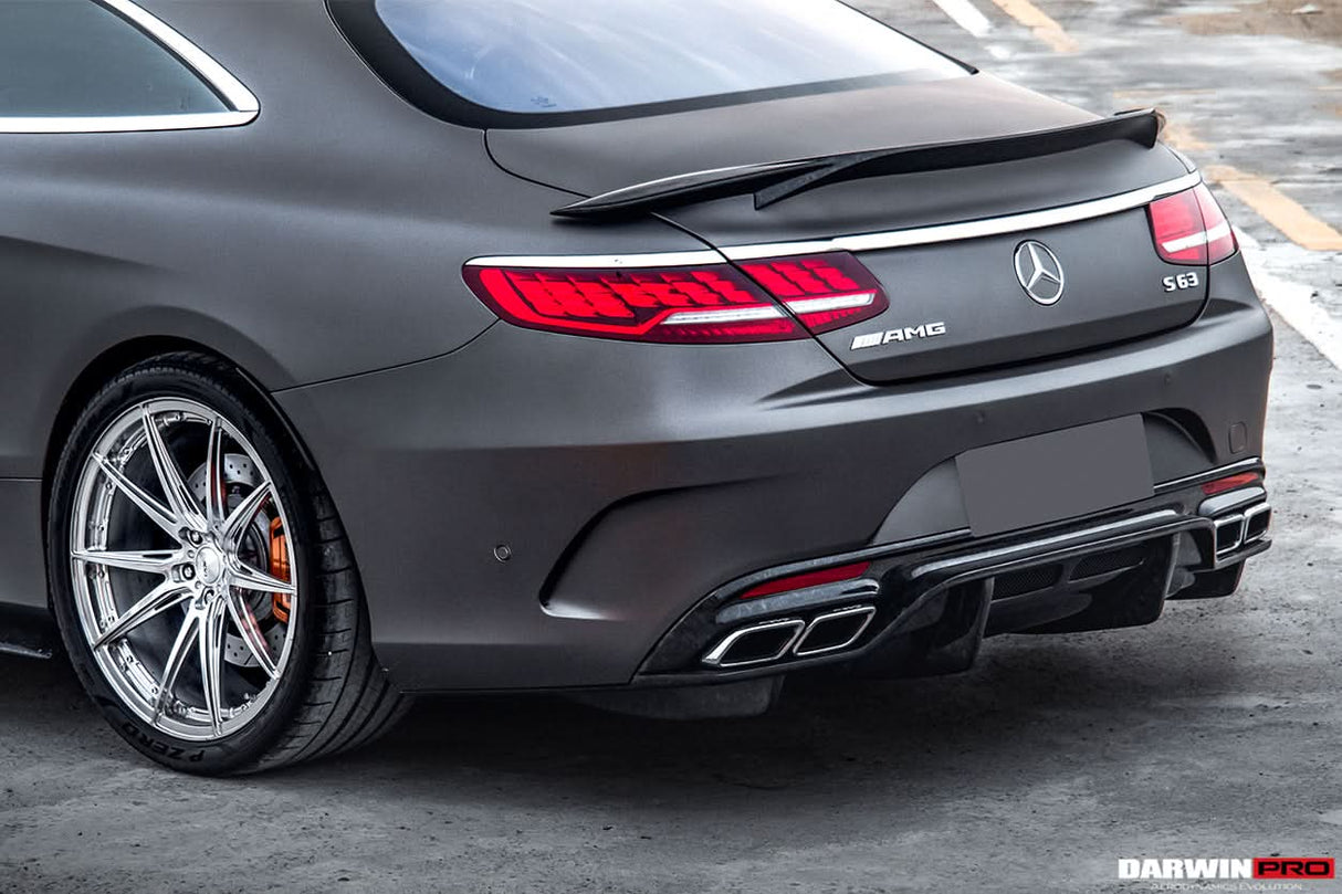 2014-2021 Mercedes Benz C217 S63 & S65 AMG Coupe BKSS Style Carbon Fiber Rear Diffuser