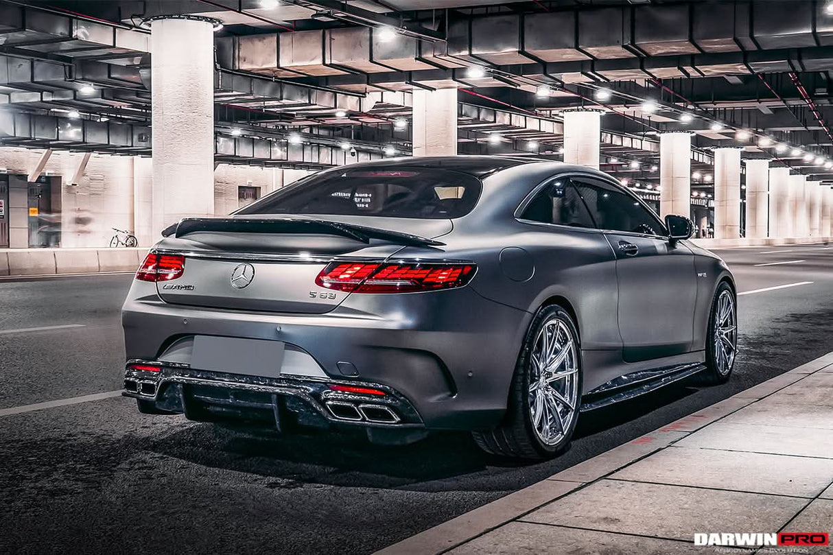 2014-2021 Mercedes Benz C217 S63 & S65 AMG Coupe BKSS Style Carbon Fiber Rear Diffuser