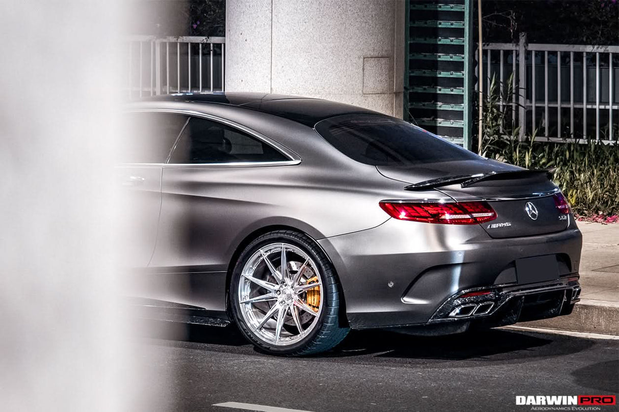 2014-2021 Mercedes Benz C217 S63 & S65 AMG Coupe BKSS Style Carbon Fiber Rear Diffuser
