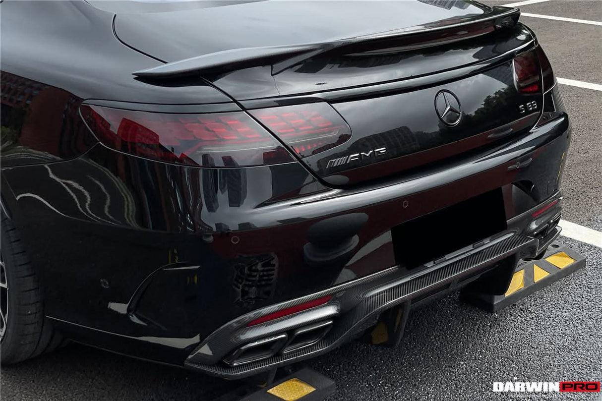 2014-2021 Mercedes Benz C217 S63 & S65 AMG Coupe BKSS Style Carbon Fiber Rear Diffuser