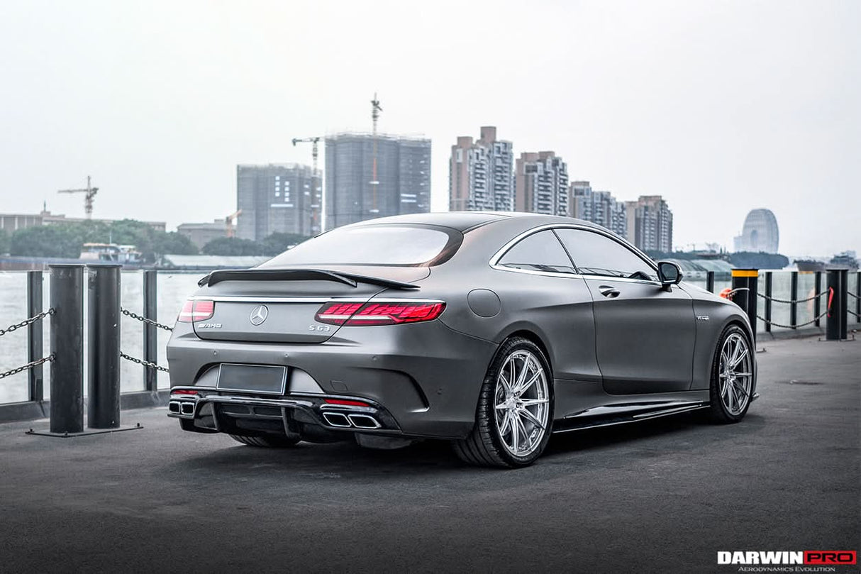 2014-2021 Mercedes Benz C217 S63 & S65 AMG Coupe BKSS Style Carbon Fiber Rear Diffuser