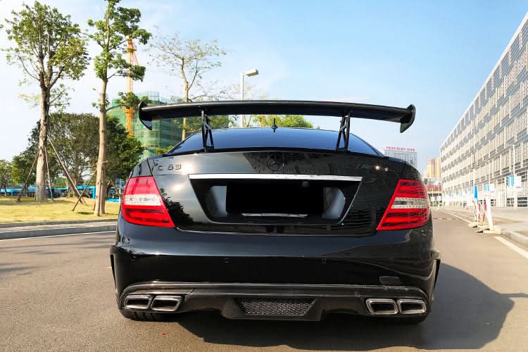 Mercedes Benz W204 C Class  C63 AMG Coupe BKSS Style Carbon Fiber Trunk Spoiler