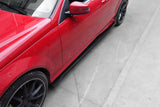 2012-2014 Mercedes Benz W204 C Class Coupe DP Style Carbon Fiber Side Skirts Under Board