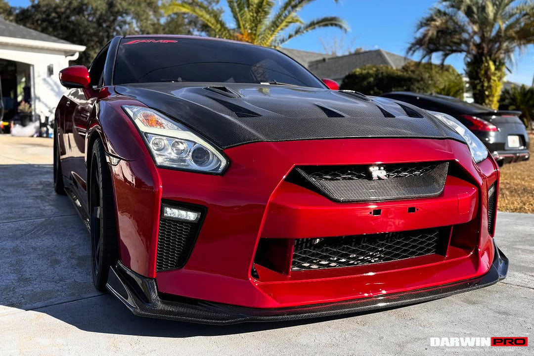 DarwinPRO 2008-2023 Nissan GTR R35 BKSSII Style Carbon Fiber Hood | Fit CBA, DBA, EBA