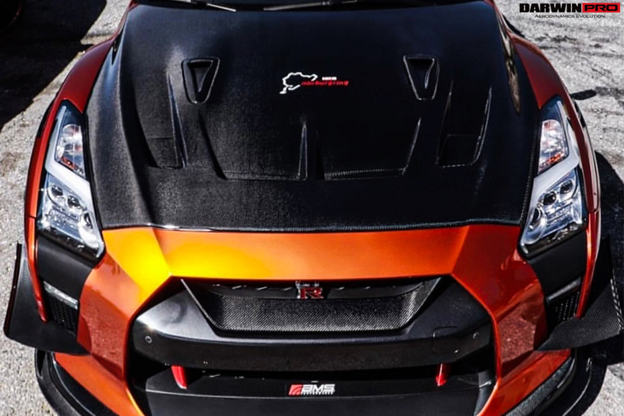 DarwinPRO 2008-2023 Nissan GTR R35 BKSSII Style Carbon Fiber Hood | Fit CBA, DBA, EBA