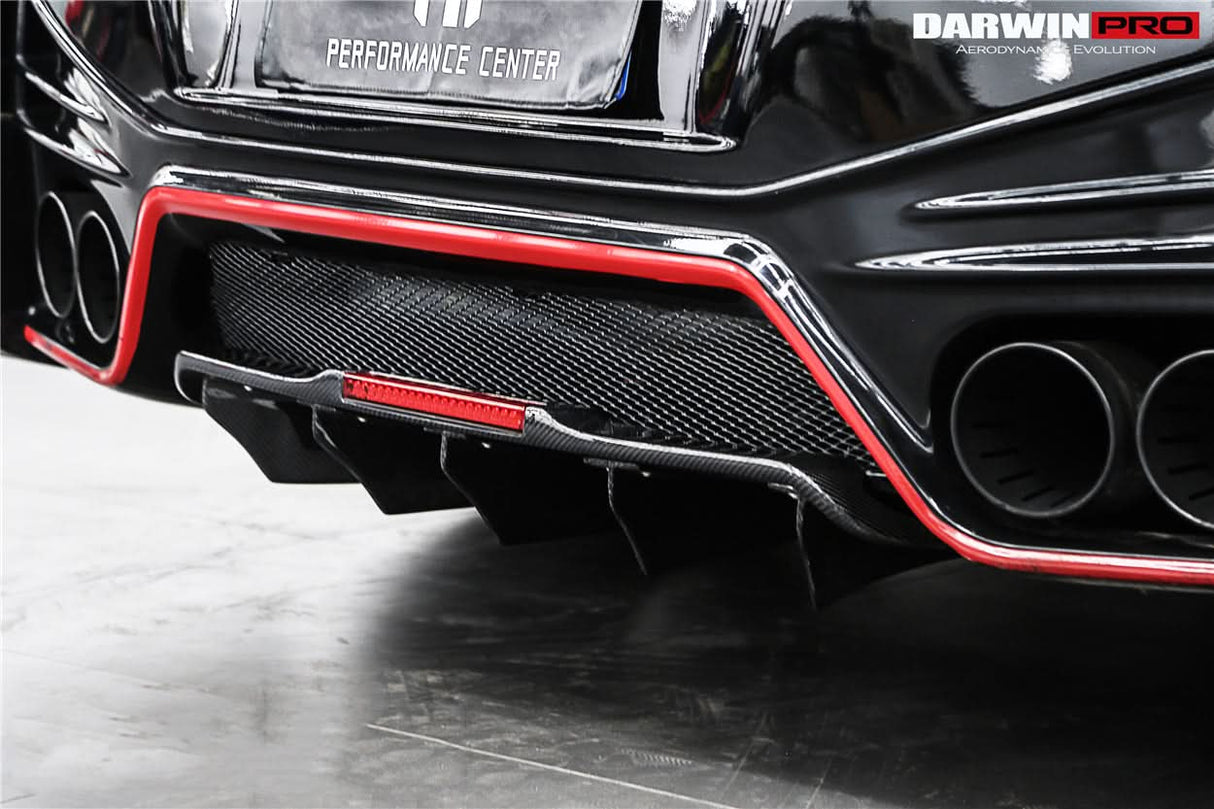 2012-2023 Nissan GTR R35 DBA EBA NSM Style Carbon Fiber Rear Diffuser Undertary With canards & break light