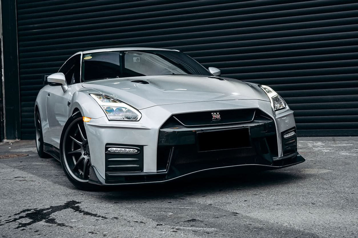 DarwinPRO 2008-2016 Nissan GTR R35 CBA DBA Ver17 NSM Style Partial Carbon Fiber Front Bumper