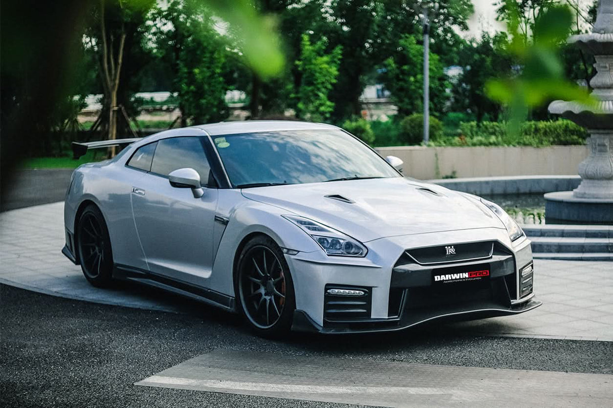 DarwinPRO 2008-2016 Nissan GTR R35 CBA DBA Ver17 NSM Style Partial Carbon Fiber Front Bumper