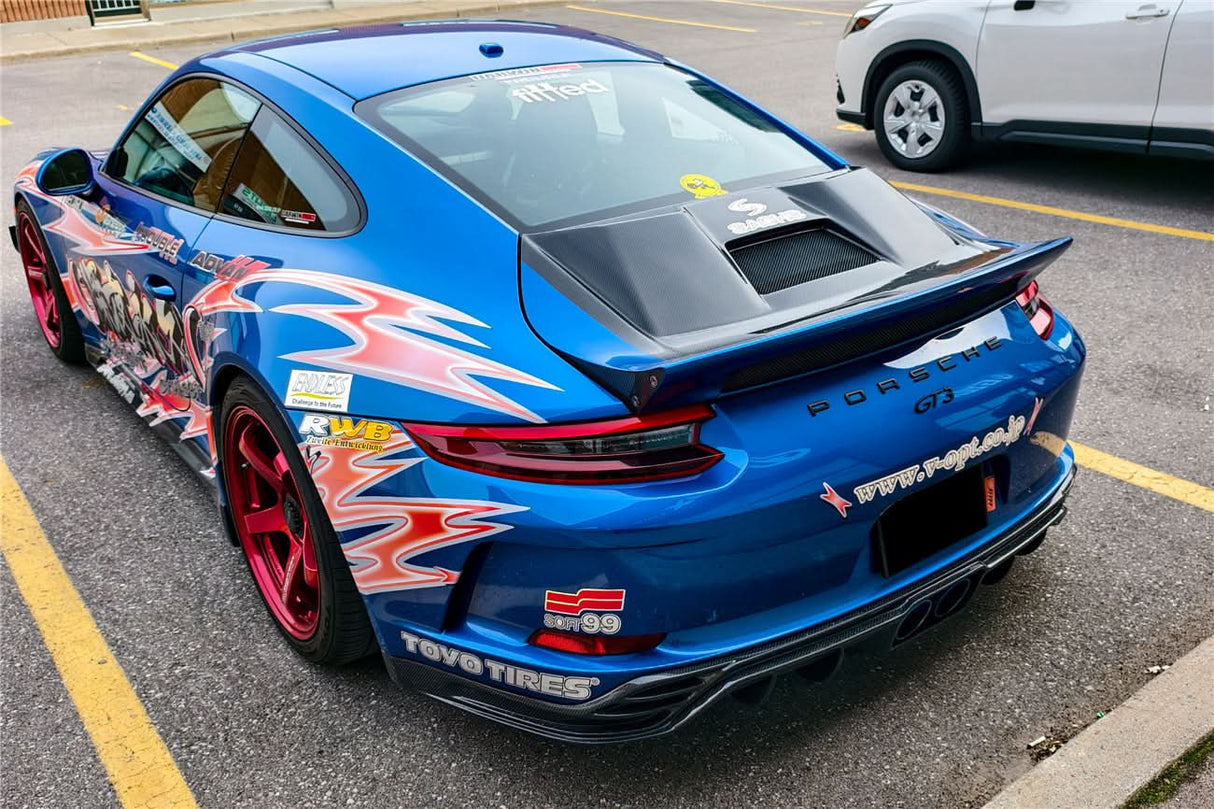 DarwinPRO 2017-2019 Porsche 911 991.2 GT3 Only BKSS Style Carbon Fiber Rear Lip Diffuser
