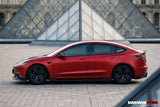 2017-2026 Tesla Model 3 IMP Performance Carbon Fiber Side Skirts With Under Board | Fits Model 3, Model 3 Highland RWD AWD, Performance