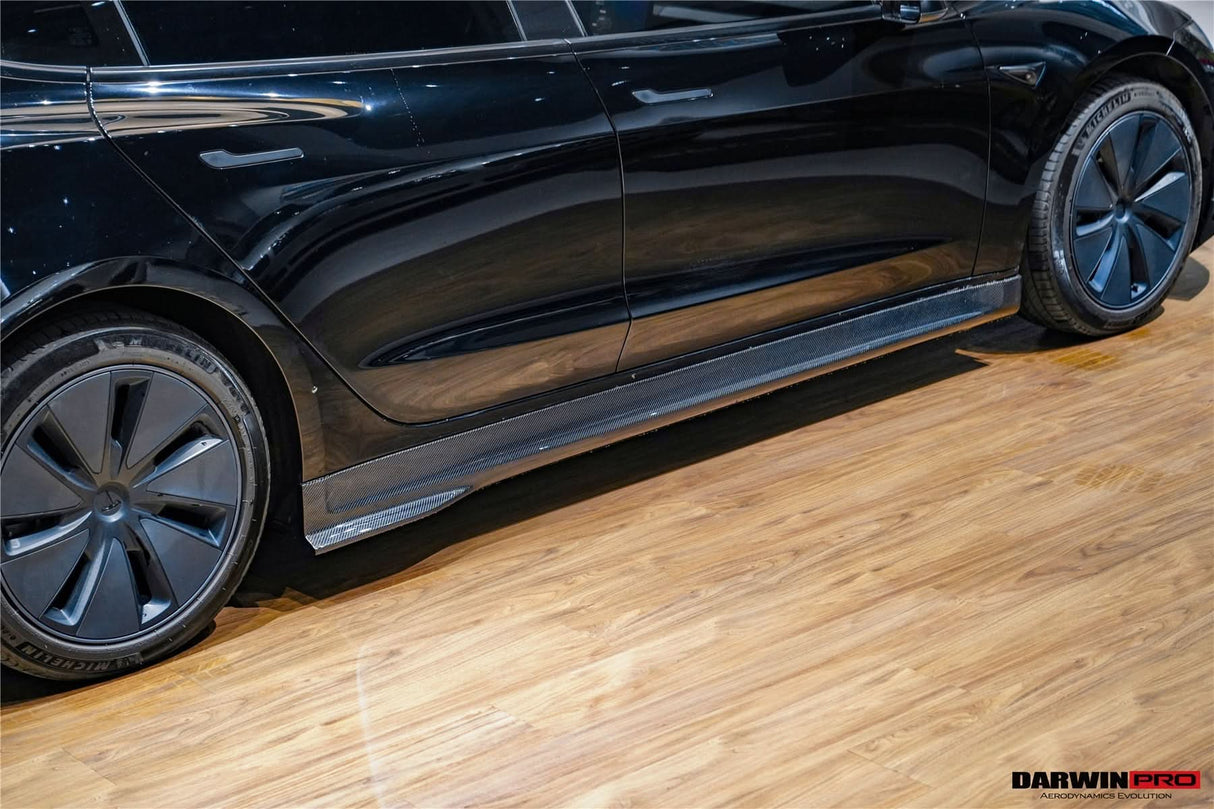 2017-2026 Tesla Model 3 IMP Performance Carbon Fiber Side Skirts | Fits Model 3, Model 3 Highland RWD AWD, Performance