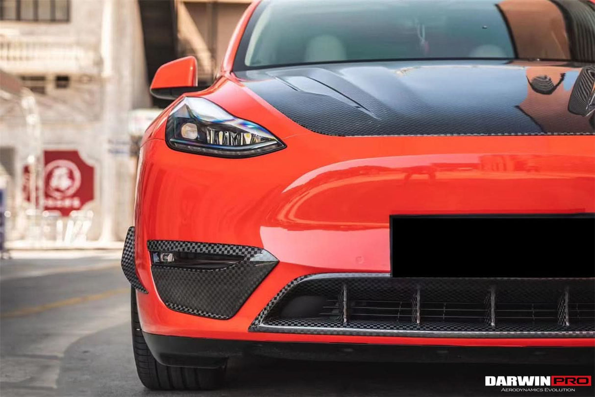 2020-2024 Tesla Model Y IMP Performance Carbon Fiber Front  Bumper Canards