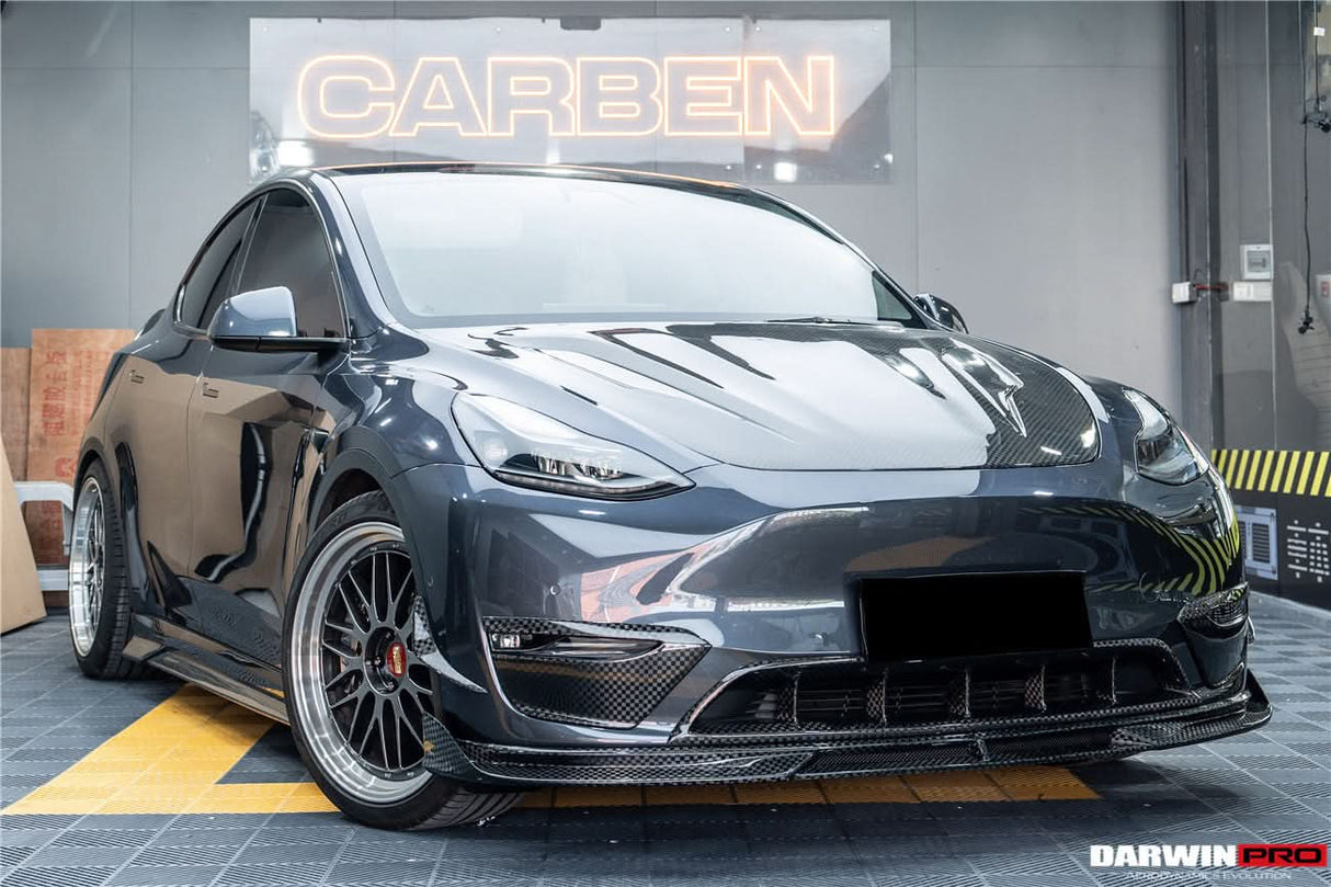 2020-2024 Tesla Model Y IMP Performance Carbon Fiber Front Bumper Grille