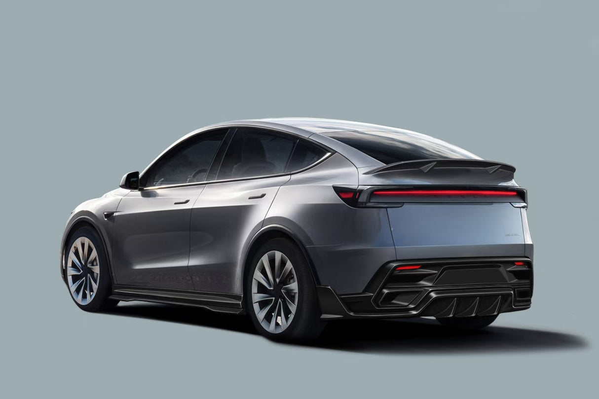 2025-UP Tesla Model Y Refresh OX Style Autoclave Carbon Fiber Rear Diffuser