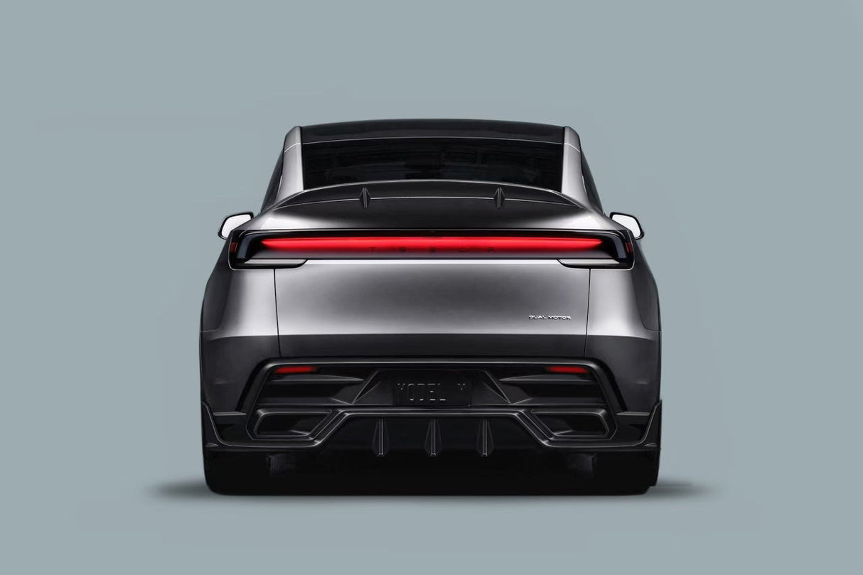 2025-UP Tesla Model Y Refresh OX Style Autoclave Carbon Fiber Rear Diffuser