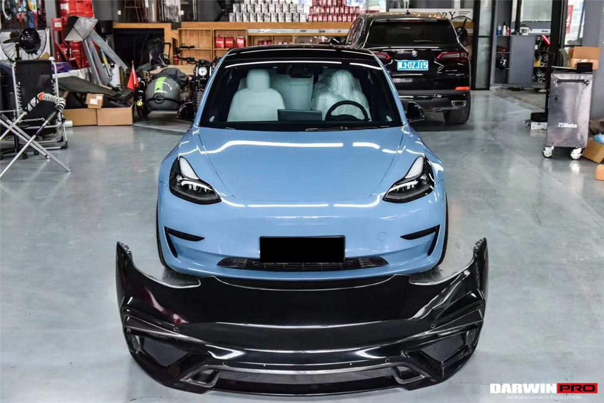 2017-2023 Tesla Model 3 IMP Performance Partial Carbon Fiber Front Bumper