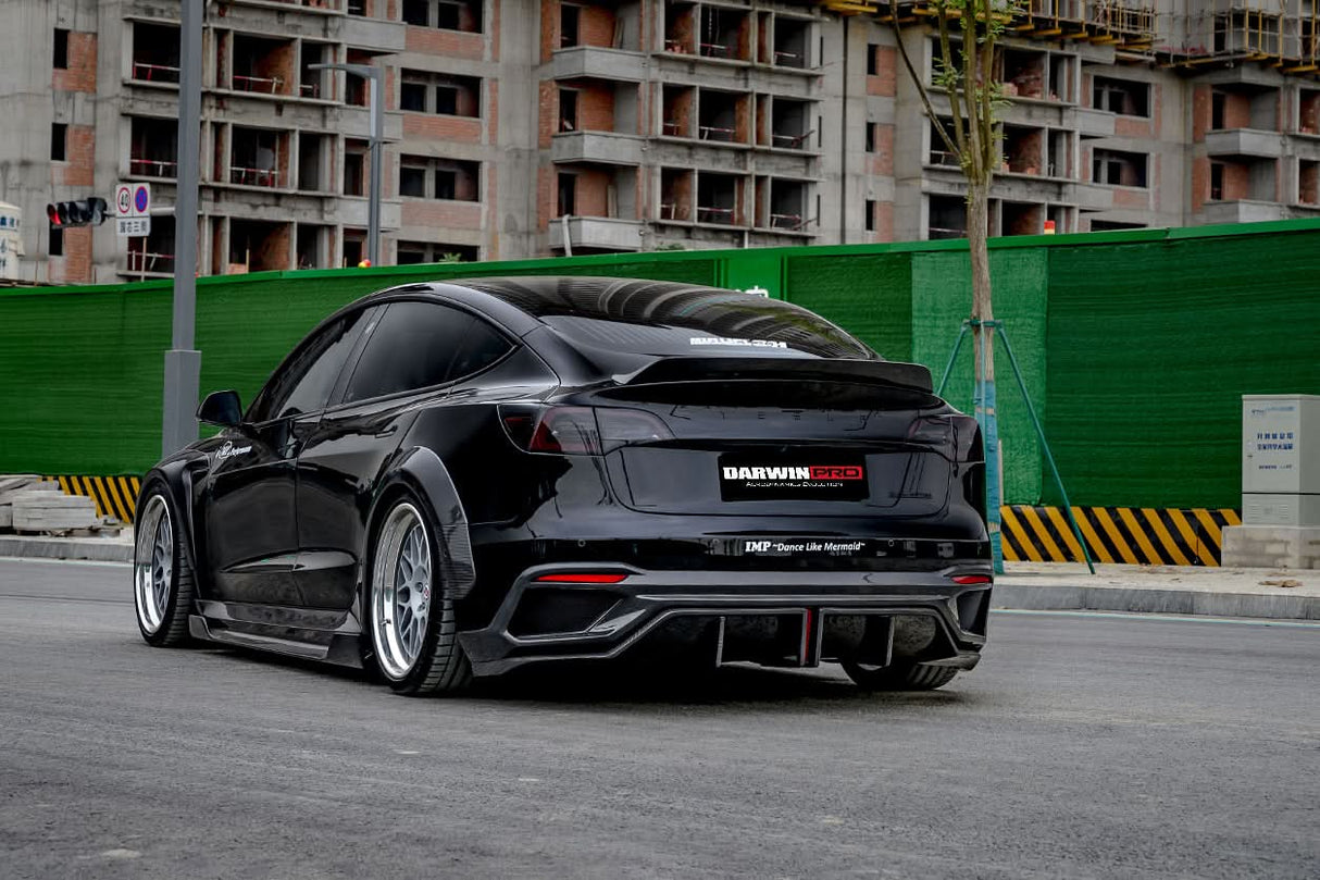 2017-2020 Tesla Model 3 IMP Performance Partial Carbon Fiber Rear Bumper
