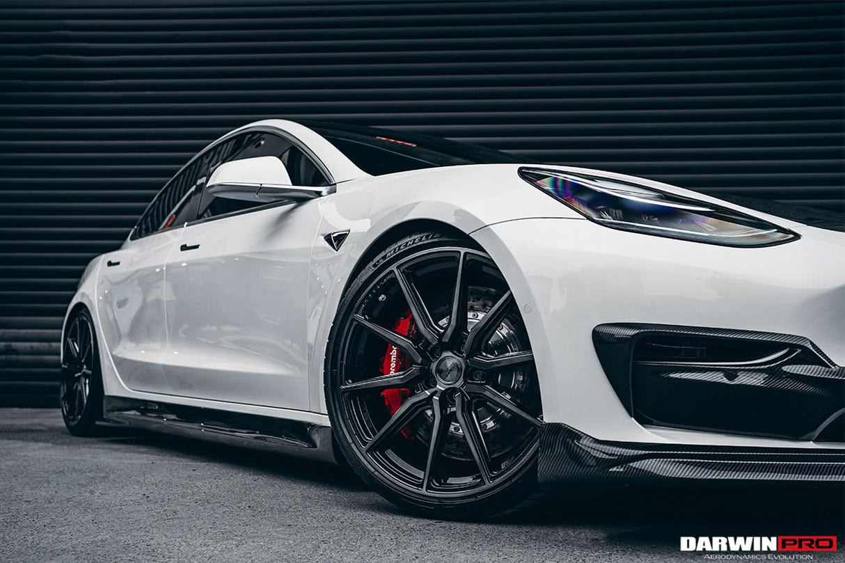 2017-2026 Tesla Model 3 IMP Performance Carbon Fiber Side Skirts | Fits Model 3, Model 3 Highland RWD AWD, Performance