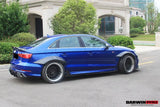 2013-2016 Audi S3 & A3 Sline 8V.1 Sedan BKSS Style Side Skirts with Winglets