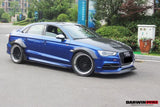 2013-2016 Audi S3 & A3 Sline 8V.1 Sedan BKSS Style Side Skirts with Winglets