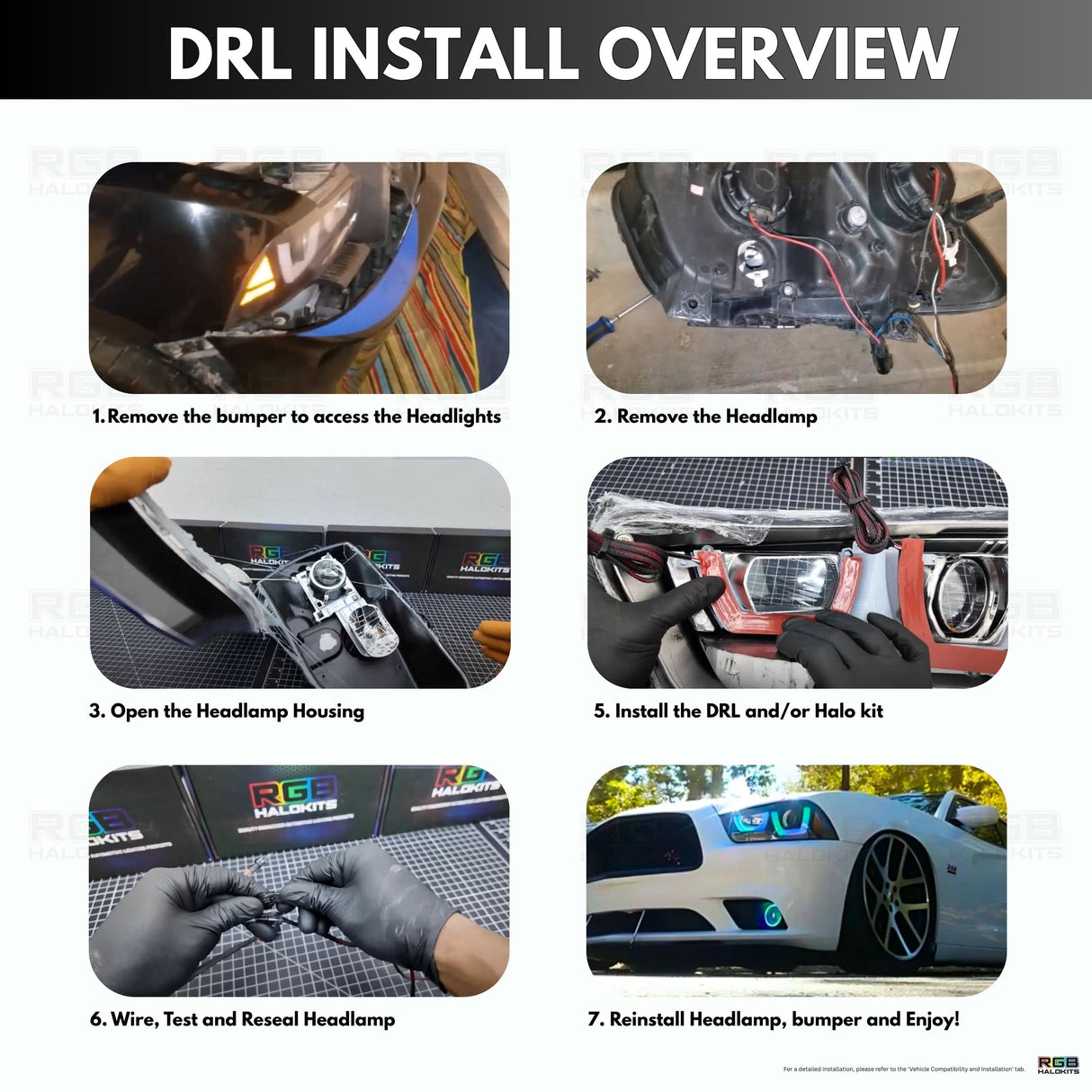 Dodge Charger Flow Series DRL Boards (for 2011-2014 Spec-D Headlights)